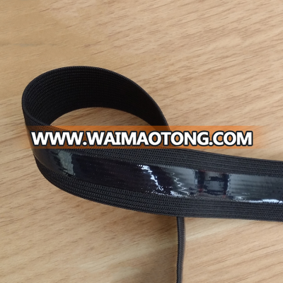 Non-slip Woven Waistband Polyester Elastic Webbing Silicone Gripper Bra Tape band For Clothing And Underwear